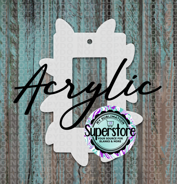 Clear Acrylic - Rocker Light Switch Cover - Christmas Lights - Sublimation Acrylic