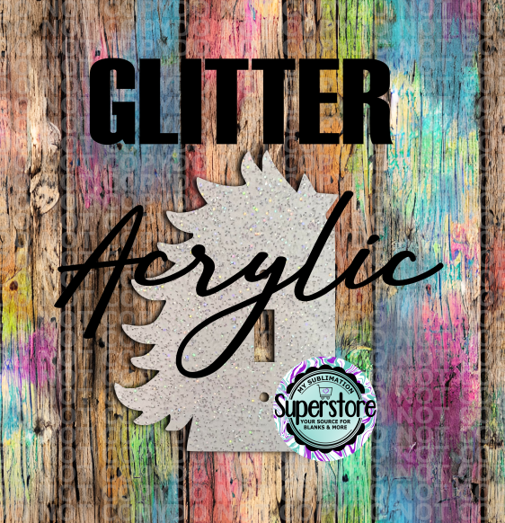 Glitter Acrylic - Light Switch Cover - Tree - Sublimation Acrylic