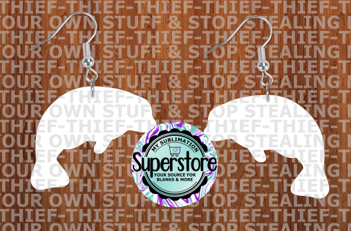 Manatee - earrings 3 sizes - 10pair - MDF Sublimation