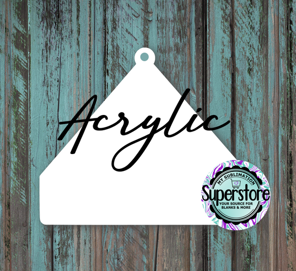 Clear Acrylic -  Military flag display - Ornament -  With or Without Hole  - Sublimation Acrylic