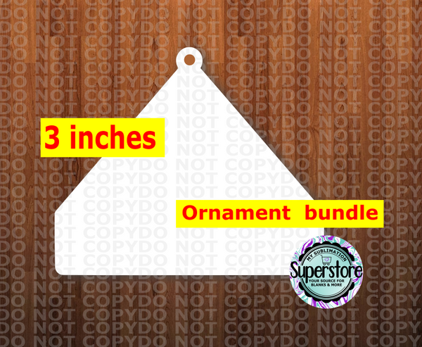 Military flag display ornament - With Hole or NO HOLE Bundle - ornament bundle price - MDF sublimation blank