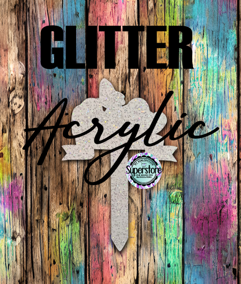 GLITTER - Mom Garden Stake - Sublimation Acrylic
