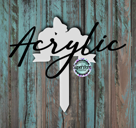 Clear Acrylic Mom Garden Stake - Sublimation Acrylic