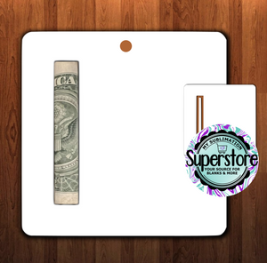 Money holder Square with SIDE money ornament WITH hole or NO hole option  - MDF Sublimation Blank