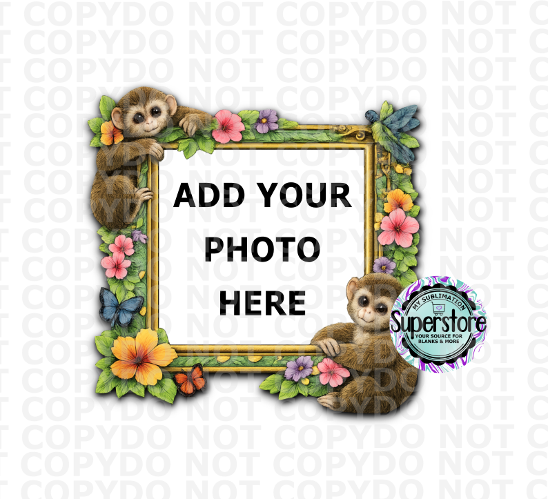 Digital Download - Monkey Frame - Add your own photo - made for our bl ...