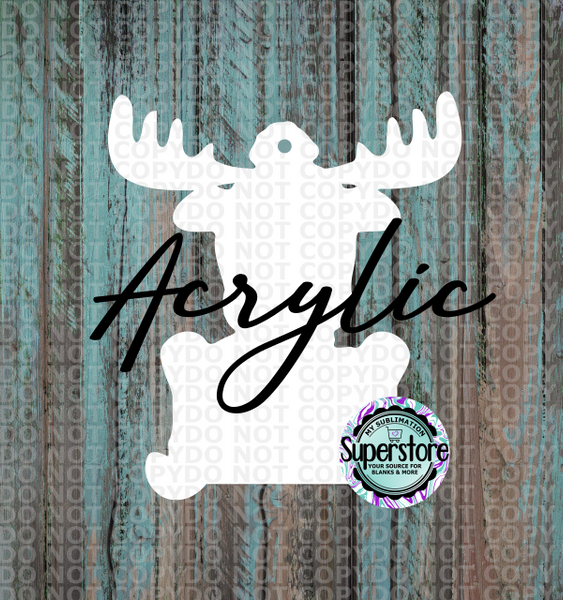 Acrylic Moose -  With or Without Hole  - Sublimation Acrylic