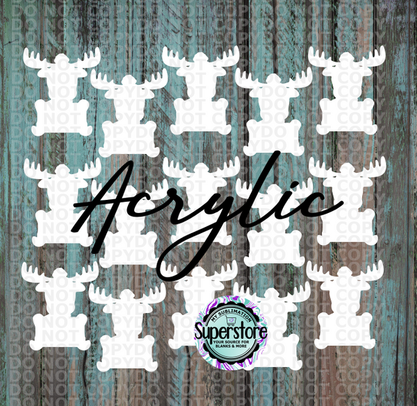 Acrylic Moose - 10 or 20 count 1.5 & 2 inch size - Sublimation Acrylic