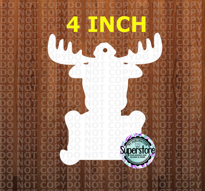 Moose  4 inch ornament WITH hole or NO hole option  - MDF Sublimation Blank