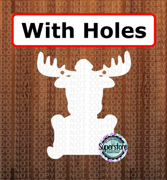 Moose - WITH holes - Sublimation Blank MDF