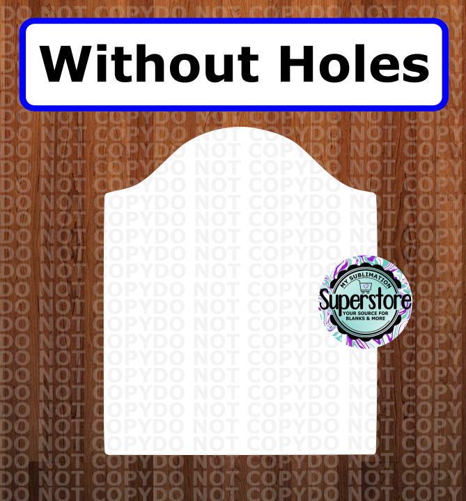 Sublimation Rounded Top Rectangular Sign 5x6 Rounded top plaque without holes - Sublimation MDF blank - Single ...