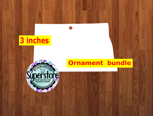North Dakota - With or Without Hole - bundle price - MDF sublimation blanks