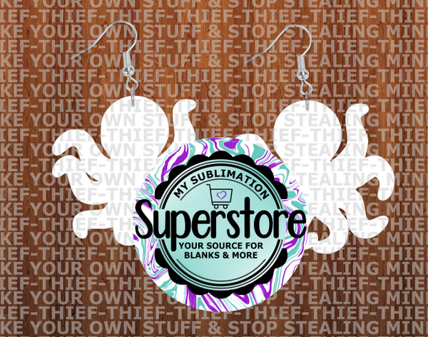 Octopus  earrings 3 size options - BULK PURCHASE 10 pair - mdf sub