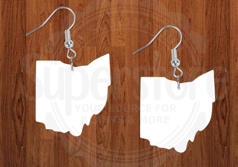 Ohio State earrings 3 sizeS - 10pair - MDF Sublimation
