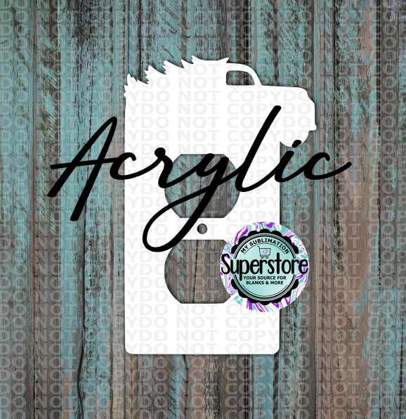 Clear Acrylic - Outlet Cover - Tree With Truck - MDF Sublimation Blank