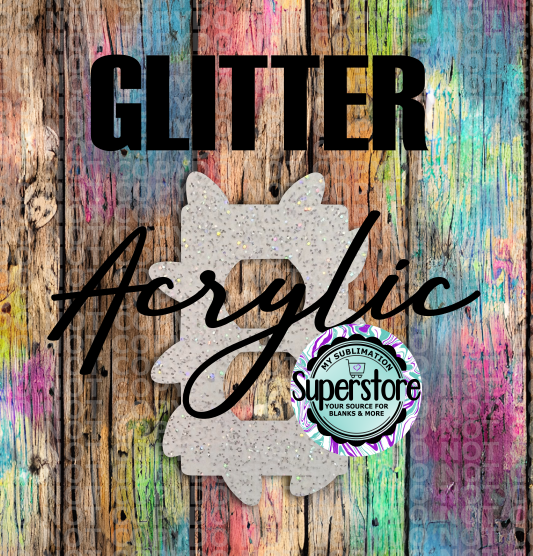 Glitter Acrylic - Outlet Cover - Christmas Lights - MDF Sublimation Blank