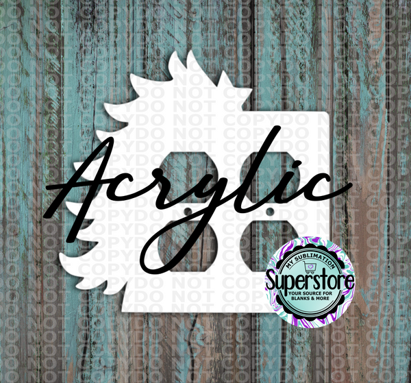 Clear Acrylic - Double Outlet  Cover - Tree - Sublimation Acrylic