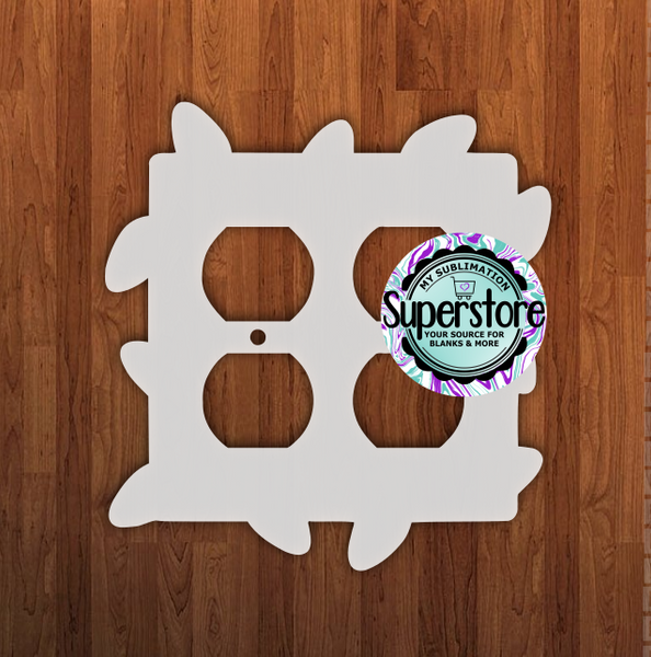 Double Outlet Cover - Christmas Lights - MDF Sublimation Blank