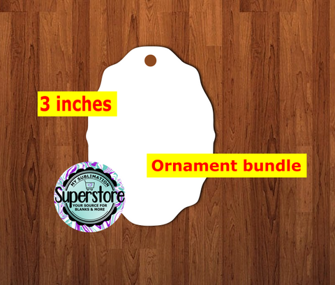 Vintage Oval Frame - With Hole or NO HOLE Bundle - ornament bundle price - MDF sublimation blank
