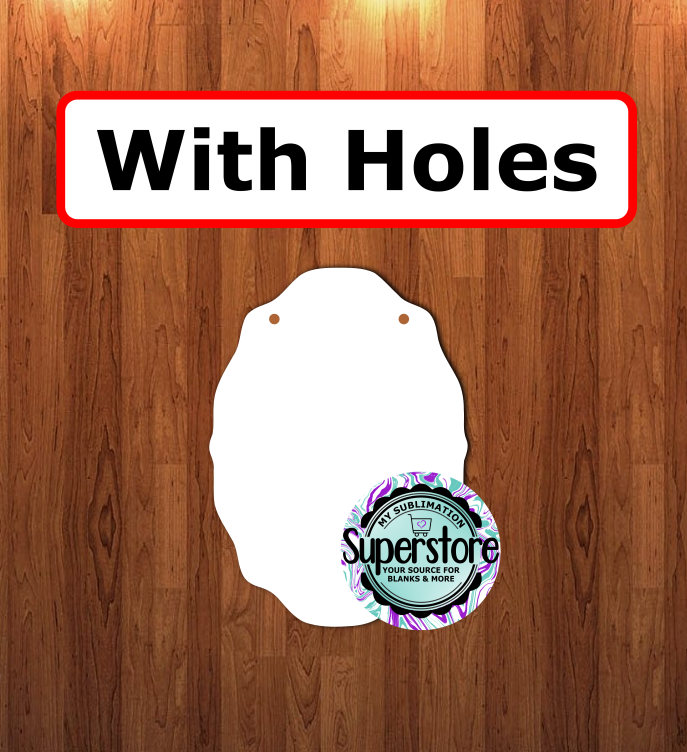 Vintage Oval Frame - WITH holes - Sublimation Blank MDF