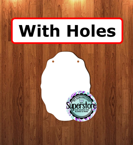 Vintage Oval Frame - WITH holes - Sublimation Blank MDF