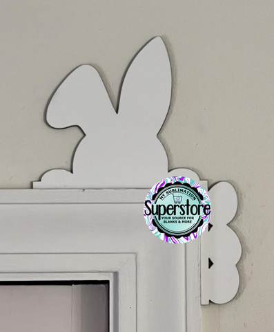 Floppy bunny over the door sitter 8.15x10.50 inches - MDF Sublimation Blank
