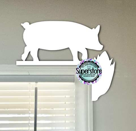 Pig with corn - Door Sitter - Sublimation Blank