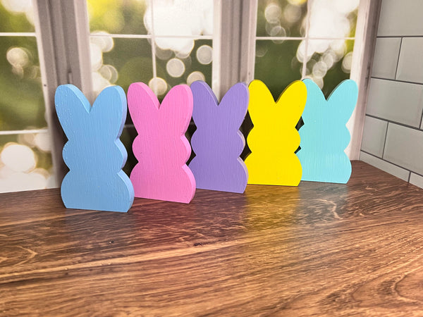 Four - 4 inch wood bunnies - wood for painting