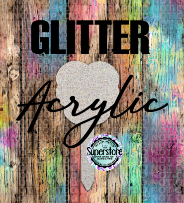 GLITTER - Pansy Flower Garden Stake - Sublimation Acrylic