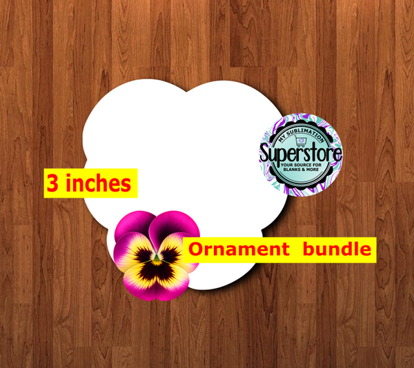 Pansy Flower  - With or Without Hole - bundle price - MDF sublimation blanks