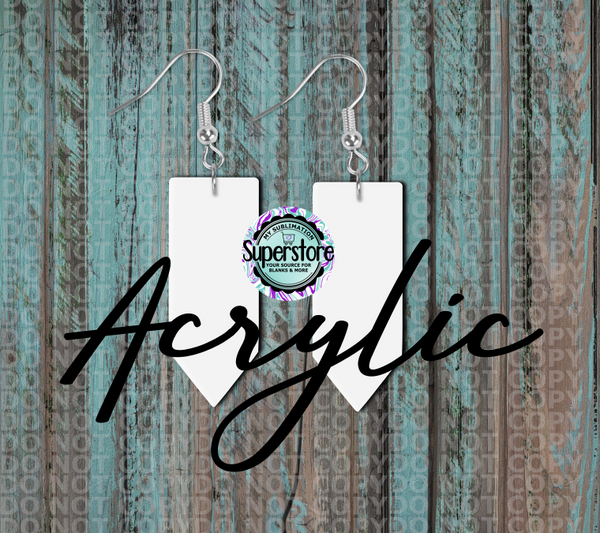 Clear Acrylic Pencil -  Earrings -  5 & 10 pairs 1.5 & 2 inch size - Sublimation Acrylic