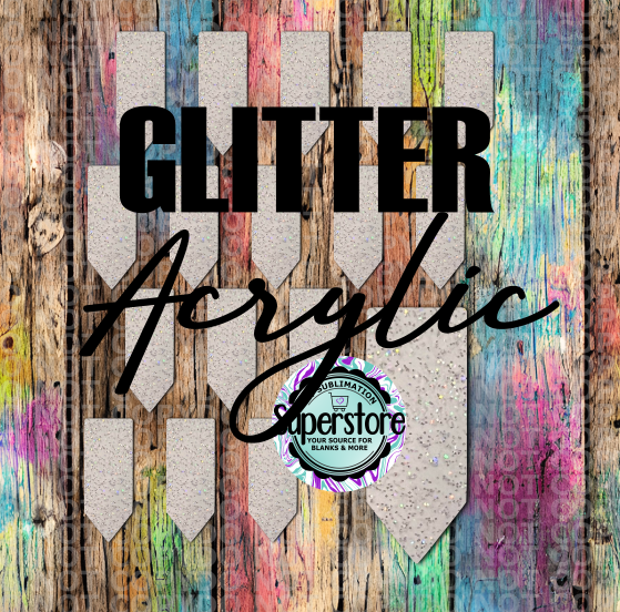 Glitter Acrylic Pencil - 10 or 20 count 1.5 & 2 inch size - Sublimation Acrylic