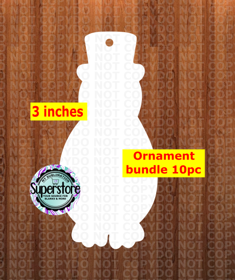 Penguin - WITH HOLE - ornament bundle price - MDF sublimation blanks