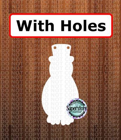 Penguin - WITH holes - Sublimation Blank MDF