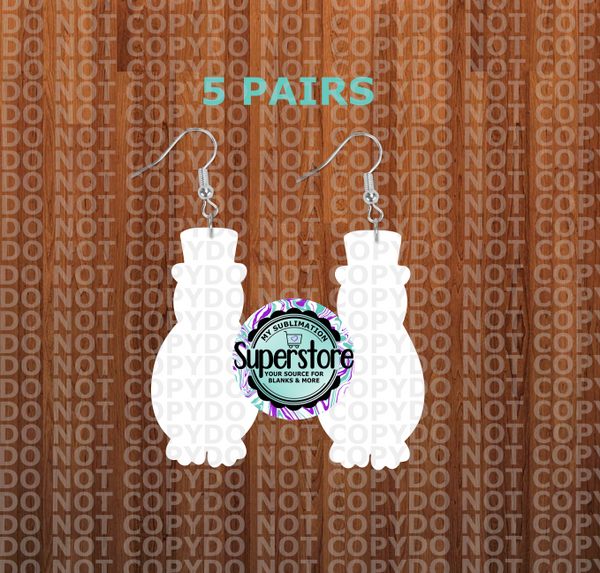 Penguin earrings - BULK PURCHASE 5 or 10pair - 1.5 inch or 2 inch - MDF Sublimation Blanks