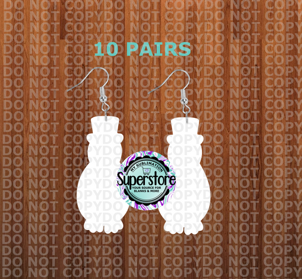 Penguin earrings - BULK PURCHASE 5 or 10pair - 1.5 inch or 2 inch - MDF Sublimation Blanks