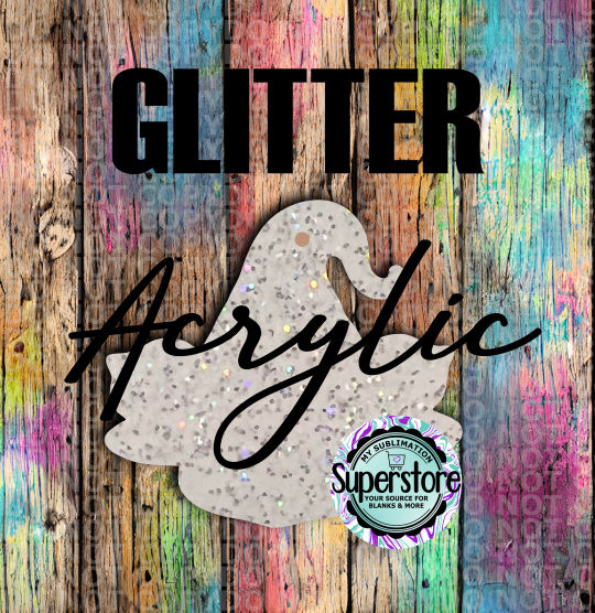 GLITTER Pig Witch Hat - With or Without Hole  - Sublimation Acrylic