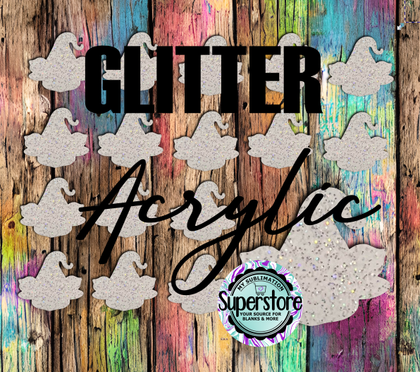 Glitter - Pig Witch Hat - Badge Reels - 10 or 20 count 1.5 & 2 inch size - Sublimation Acrylic