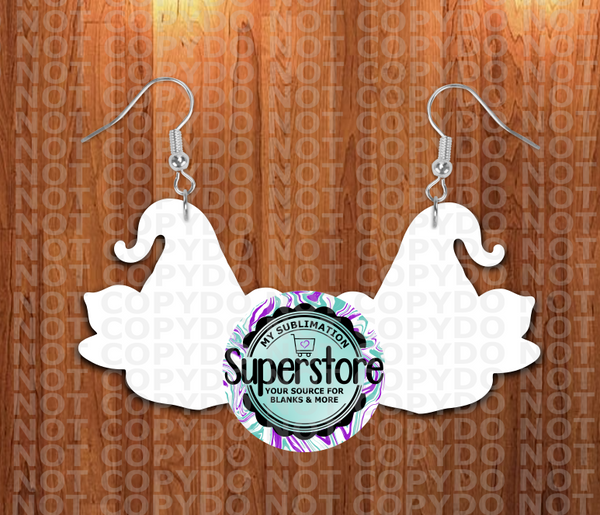 Pig Witch Hat - earrings 2 sizes  1.5 / 2 inch -  BULK PURCHASE 10pair - Single sided MDF