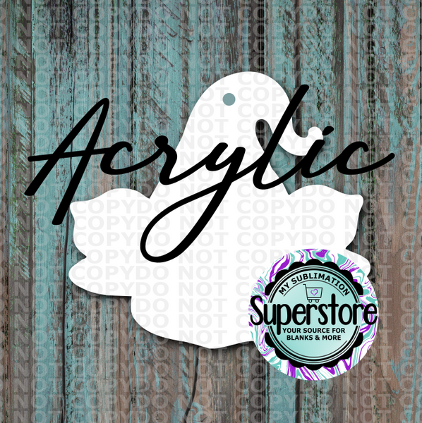 Clear Acrylic - Pig Witch Hat -  With or Without Hole  - Sublimation Acrylic