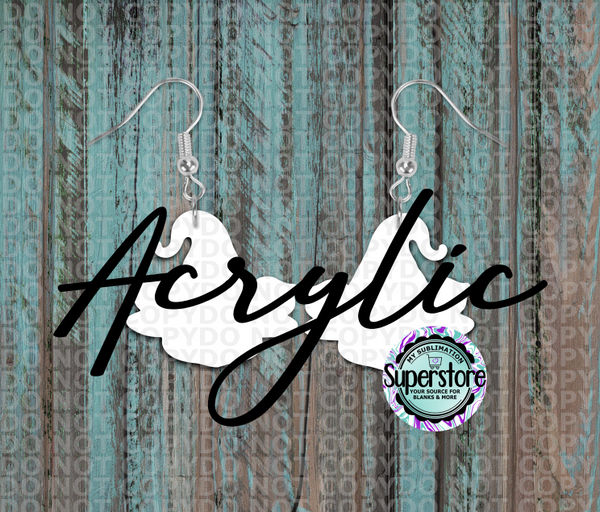 Clear Acrylic - Pig Witch Hat -  Earrings -  5 & 10 pairs  1.5 & 2 inch size - Sublimation Acrylic