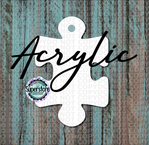 Acrylic Puzzle piece  -  With or Without Hole  - Sublimation Acrylic