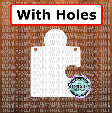 Side puzzle - WITH holes - Wall Hanger - 5 sizes to choose from - Sublimation Blank