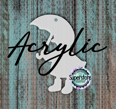 Clear Acrylic - Rain Goose -  With or Without Hole  - Sublimation Acrylic