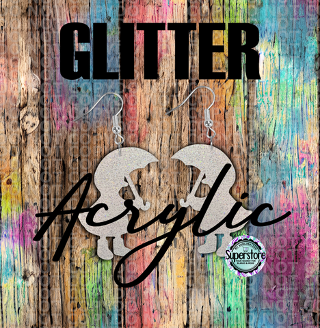 Glitter Acrylic Rain Goose -  Earrings - 5 & 10 pairs 1.5 & 2 inch size - Sublimation Acrylic