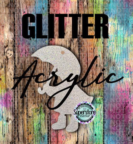 GLITTER Rain Goose -  With or Without Hole  - Sublimation Acrylic