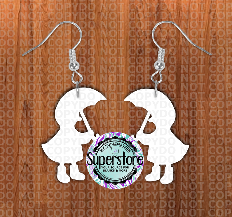 Rain Goose earrings size  1.5 inch or 2 inch MDF - BULK PURCHASE 10pair