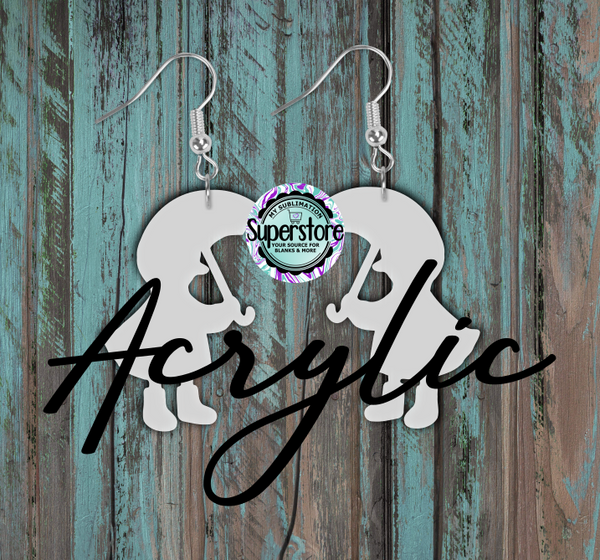 Clear Acrylic Rain Goose -  Earrings -  5 & 10 pairs 1.5 & 2 inch size - Sublimation Acrylic