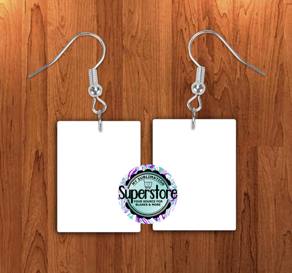.75x1 inch - Rectangle Earrings - Rounded Corners - BULK PURCHASE 10pair - Single Sided
