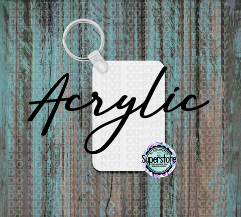 Acrylic Rounder corner rectangle - Keychain -  Sublimation Acrylic 2.75 '