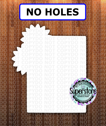 Rectangle Sunflower Sign - NO holes - Sublimation Blank MDF